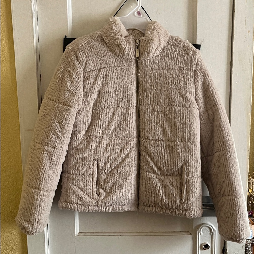 Jou Jou Kids Tan Puffer Jacket
